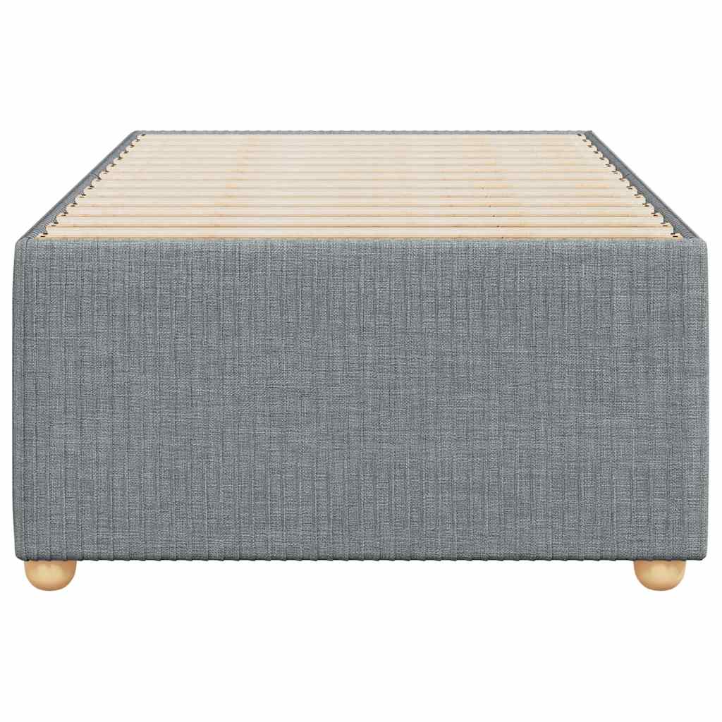Sengeramme uden madras Lysegrå 90x200 cm Stof