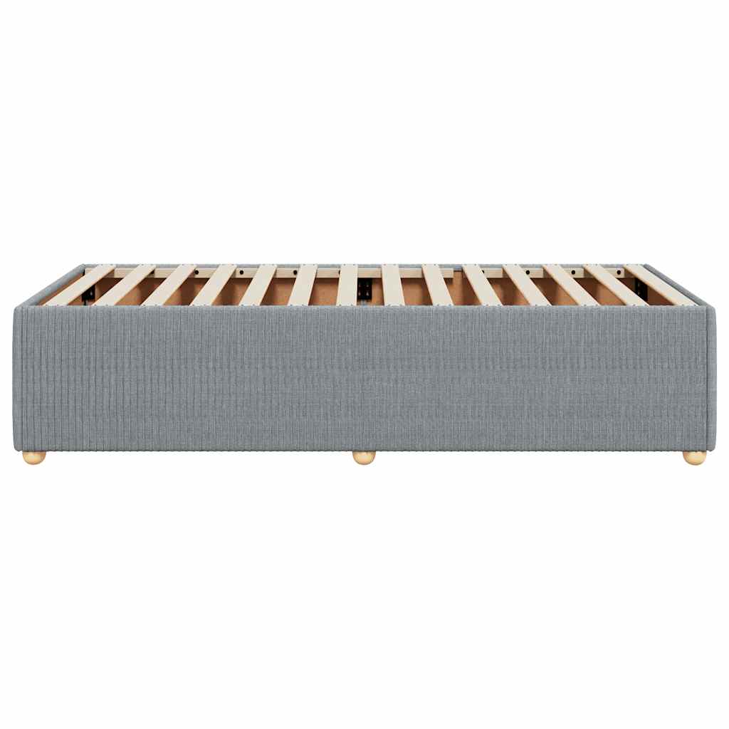 Sengeramme uden madras Lysegrå 90x200 cm Stof