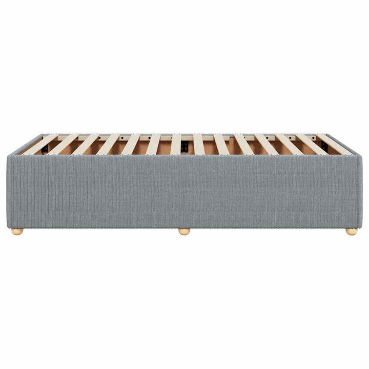 Sengeramme uden madras Lysegrå 90x200 cm Stof