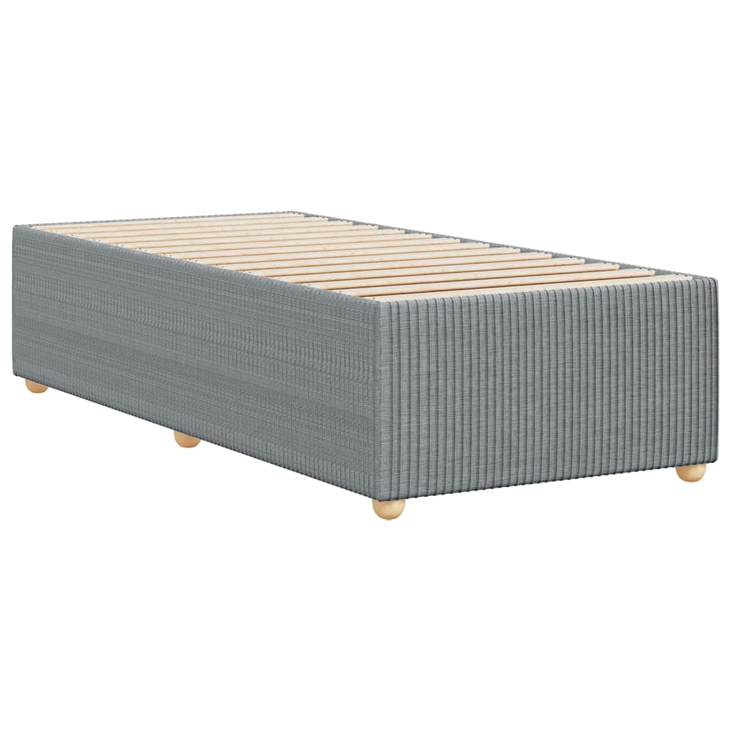 Sengeramme uden madras Lysegrå 90x200 cm Stof
