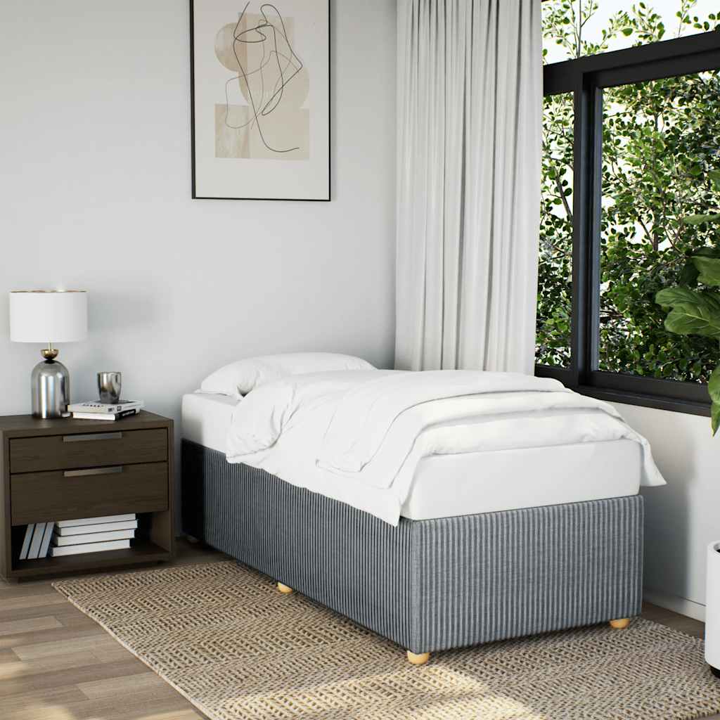 Sengeramme uden madras Lysegrå 90x200 cm Stof