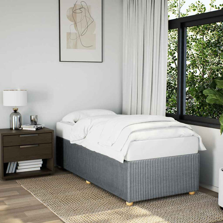 Sengeramme uden madras Lysegrå 90x200 cm Stof