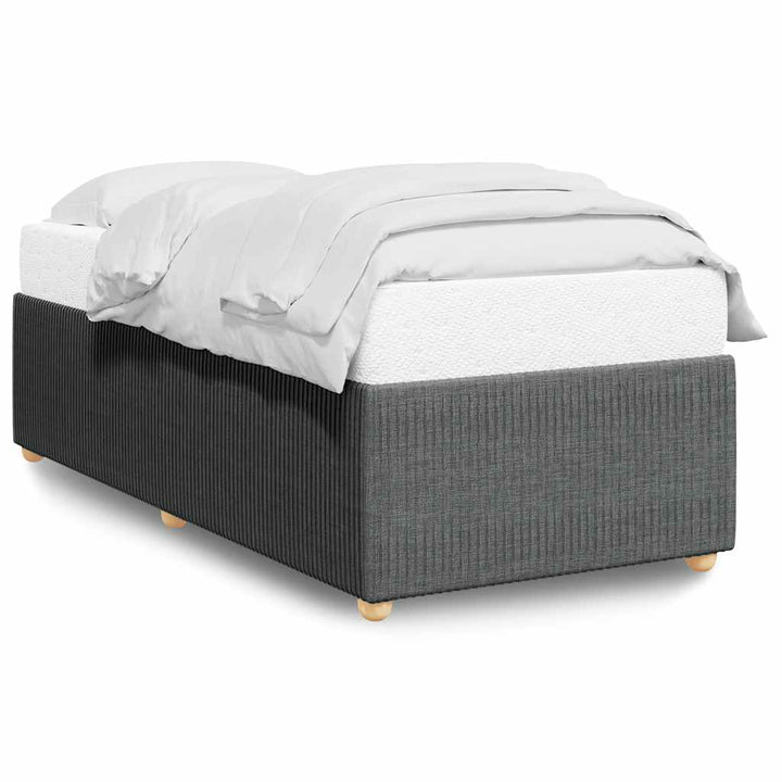 Sengeramme uden madras Mørkegrå 90x200 cm Stof