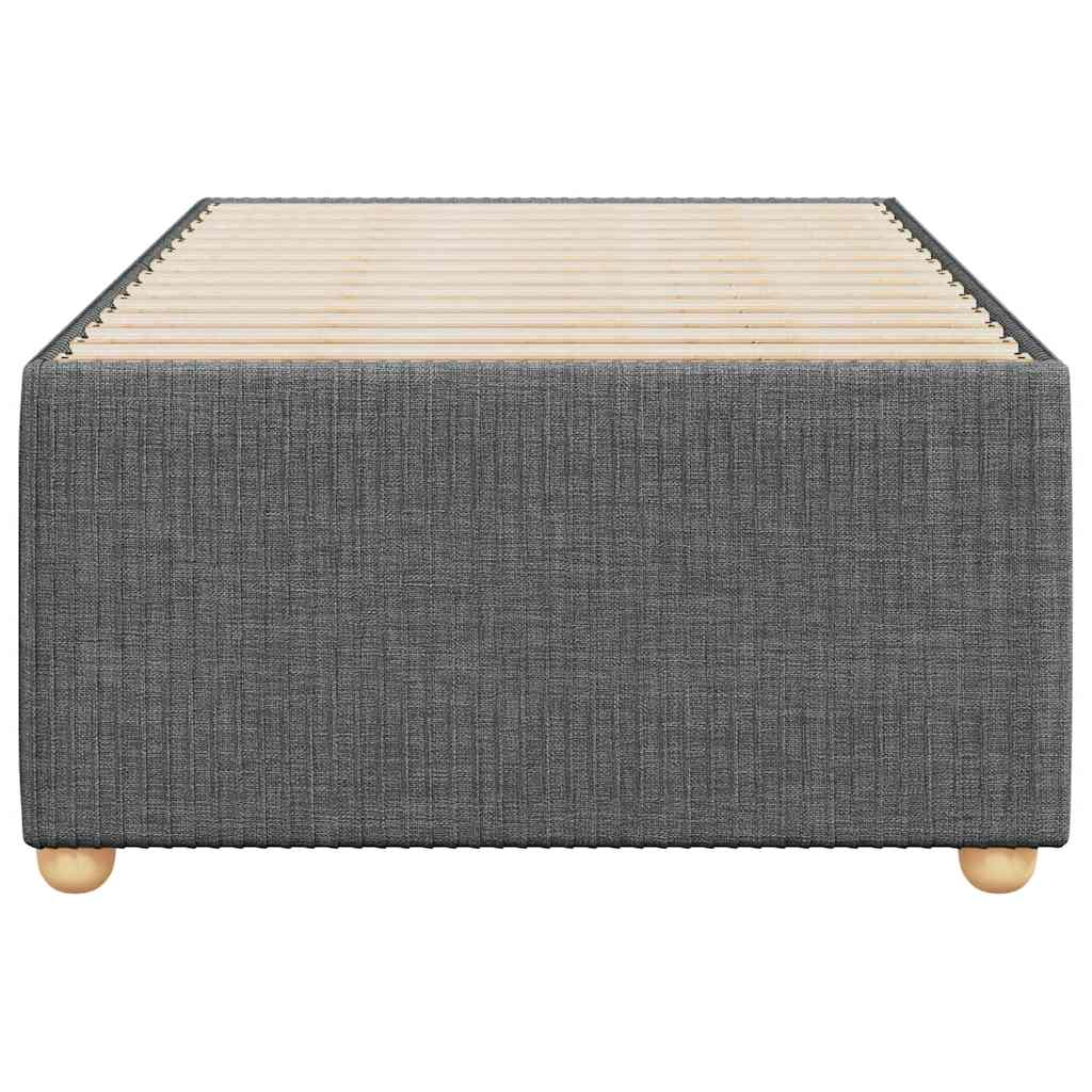 Sengeramme uden madras Mørkegrå 90x200 cm Stof