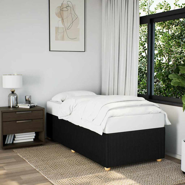 sengeramme uden madras 90x200 cm stof sort