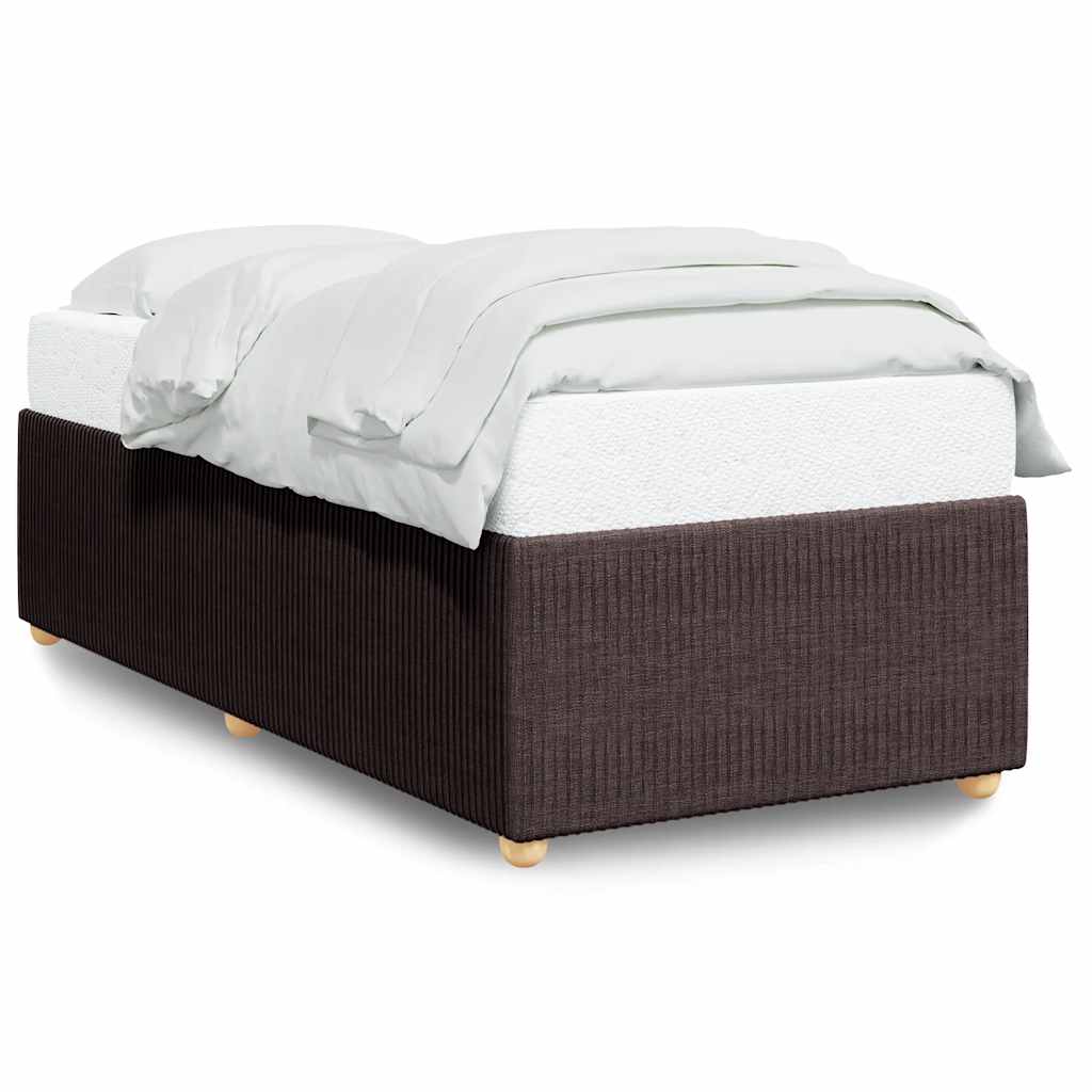 Sengeramme uden madras Mørkebrun 90x200 cm Stof