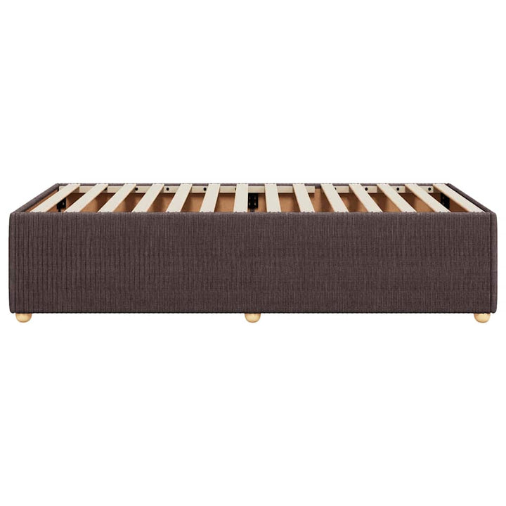 Sengeramme uden madras Mørkebrun 90x200 cm Stof