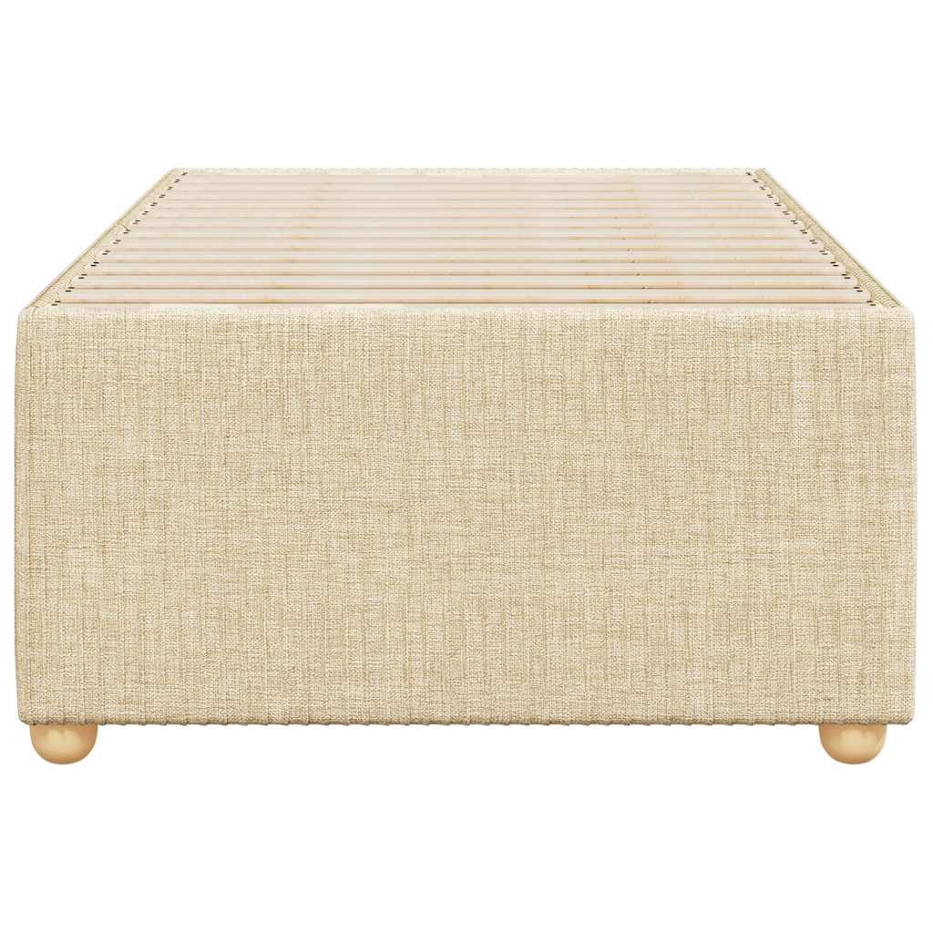 sengeramme uden madras 90x200 cm stof cremefarvet