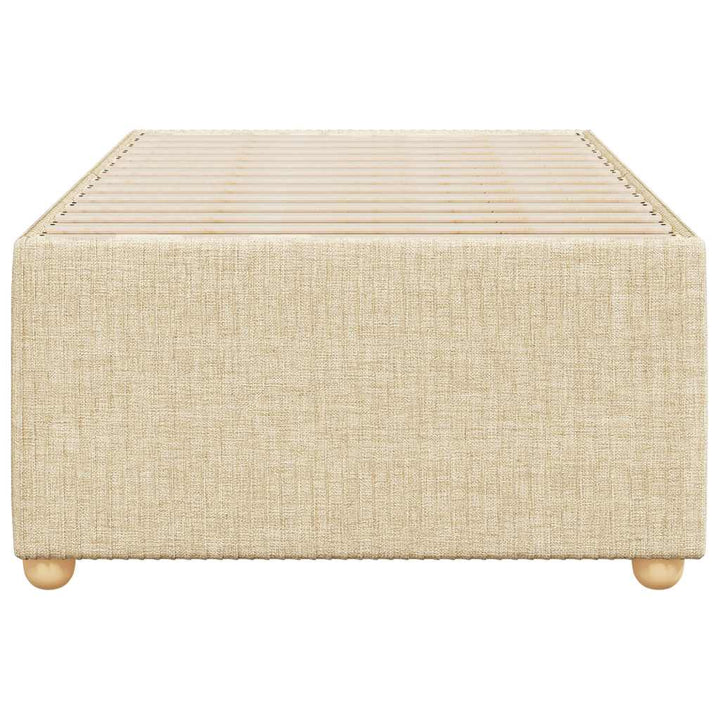 sengeramme uden madras 90x200 cm stof cremefarvet