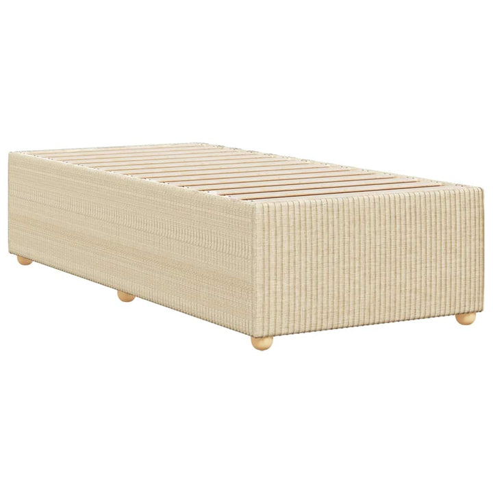 sengeramme uden madras 90x200 cm stof cremefarvet