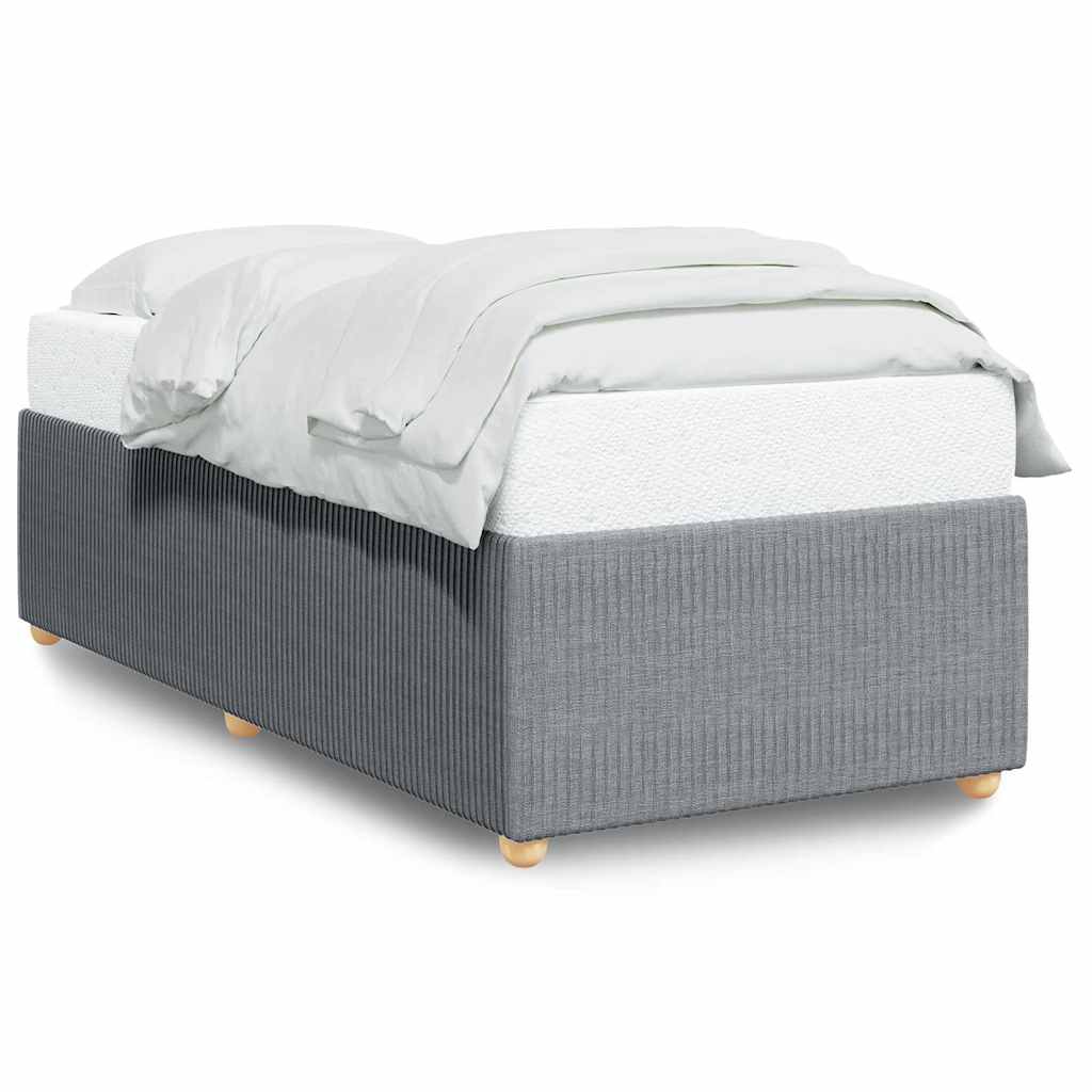 Sengeramme uden madras Lysegrå 100x200 cm Stof