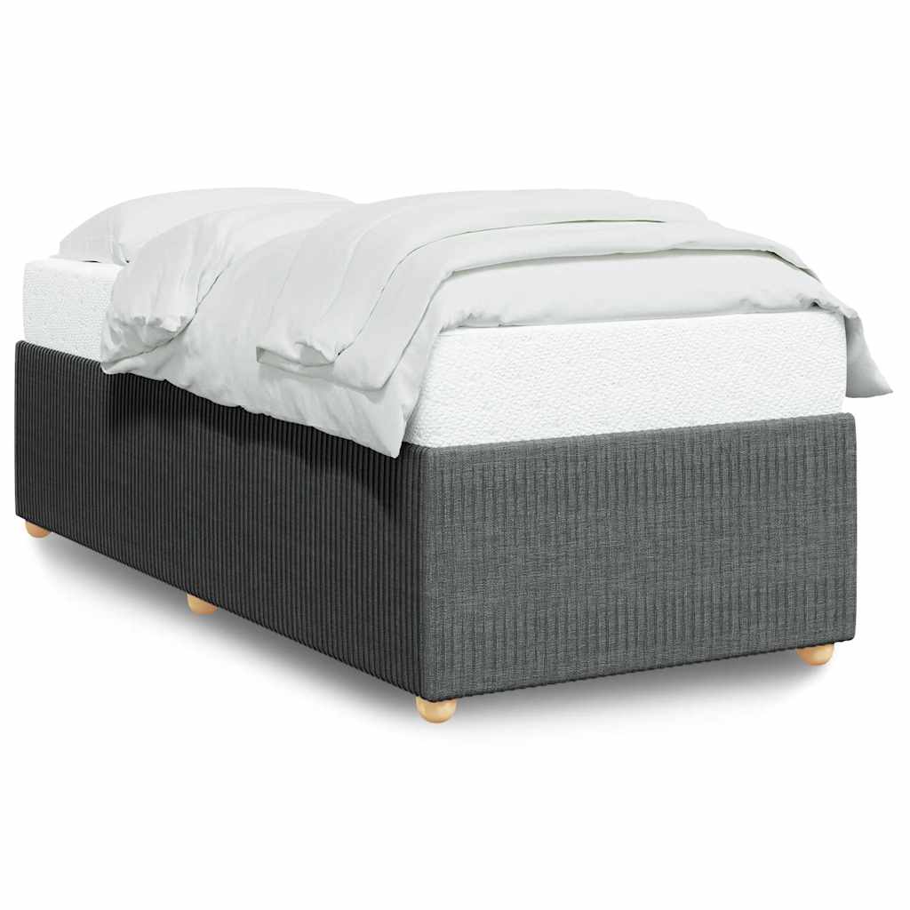 Sengeramme uden madras Mørkegrå 100x200 cm Stof