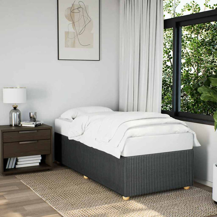 Sengeramme uden madras Mørkegrå 100x200 cm Stof