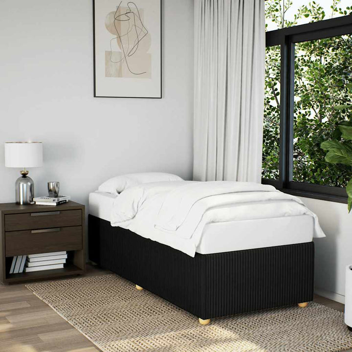 Sengeramme uden madras Sort 100x200 cm Stof