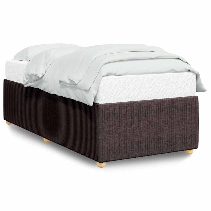 Sengeramme uden madras Mørkebrun 100x200 cm Stof