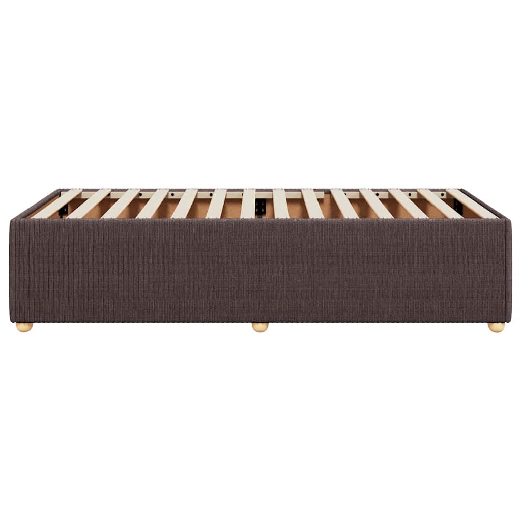 Sengeramme uden madras Mørkebrun 100x200 cm Stof