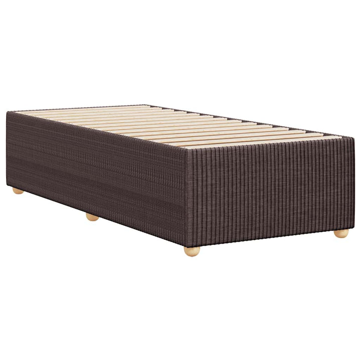 Sengeramme uden madras Mørkebrun 100x200 cm Stof