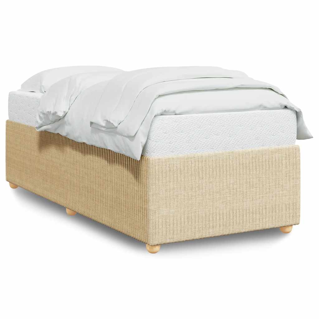 Sengeramme uden madras Creme 100x200 cm Stof