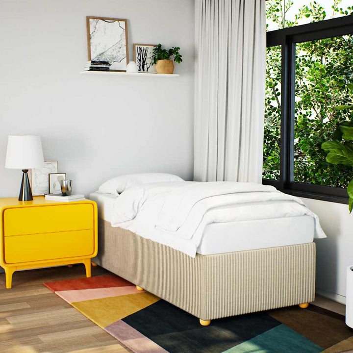 Sengeramme uden madras Creme 100x200 cm Stof