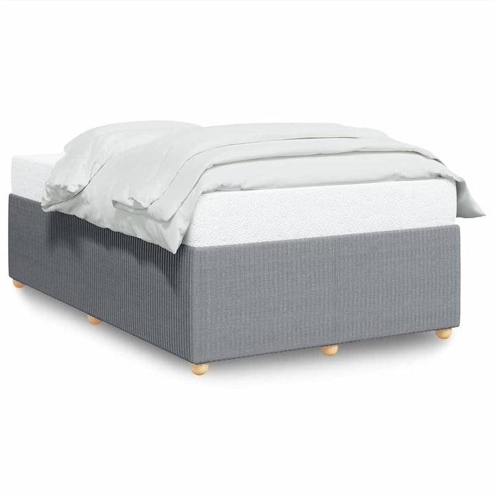 sengeramme uden madras 120x190 cm stof enkeltseng lysegrå