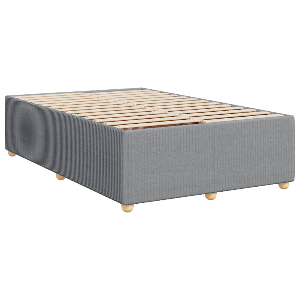 sengeramme uden madras 120x190 cm stof enkeltseng lysegrå