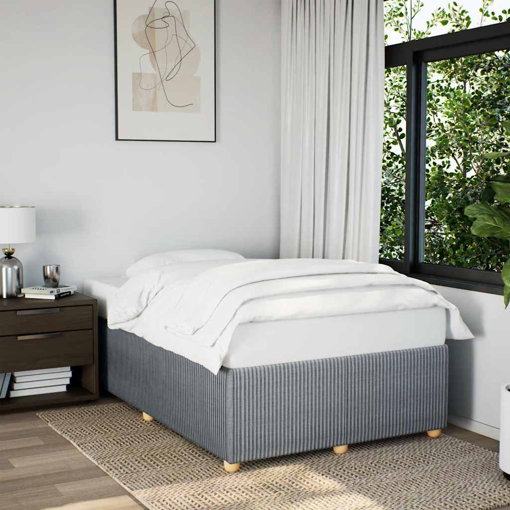 sengeramme uden madras 120x190 cm stof enkeltseng lysegrå