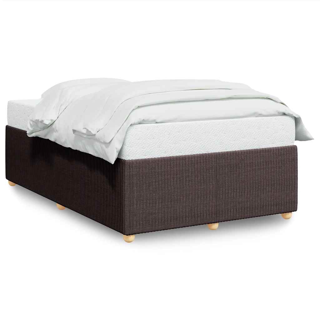 sengeramme uden madras 120x190 cm stof mørkebrun