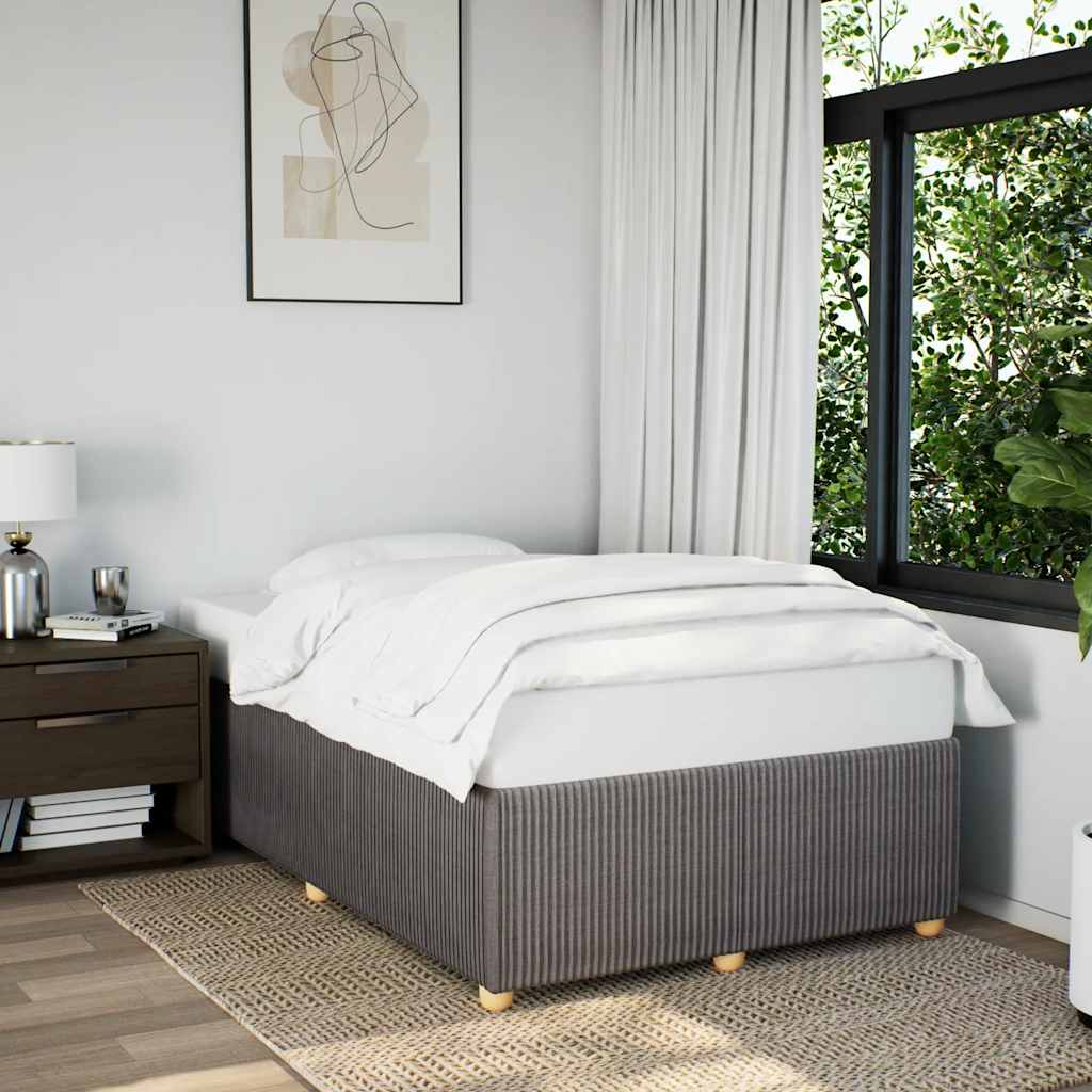 sengeramme uden madras 120x190 cm stof gråbrun