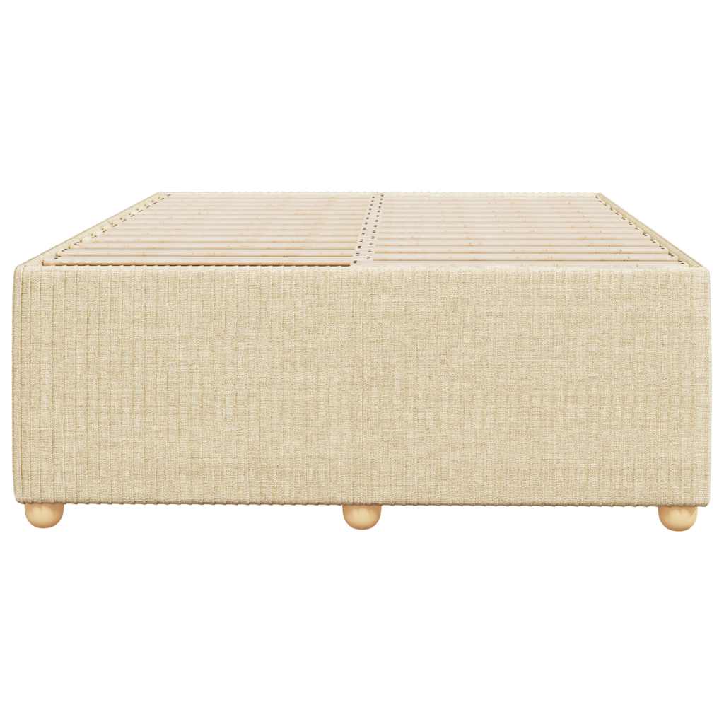 sengeramme uden madras 120x190 cm stof cremefarvet