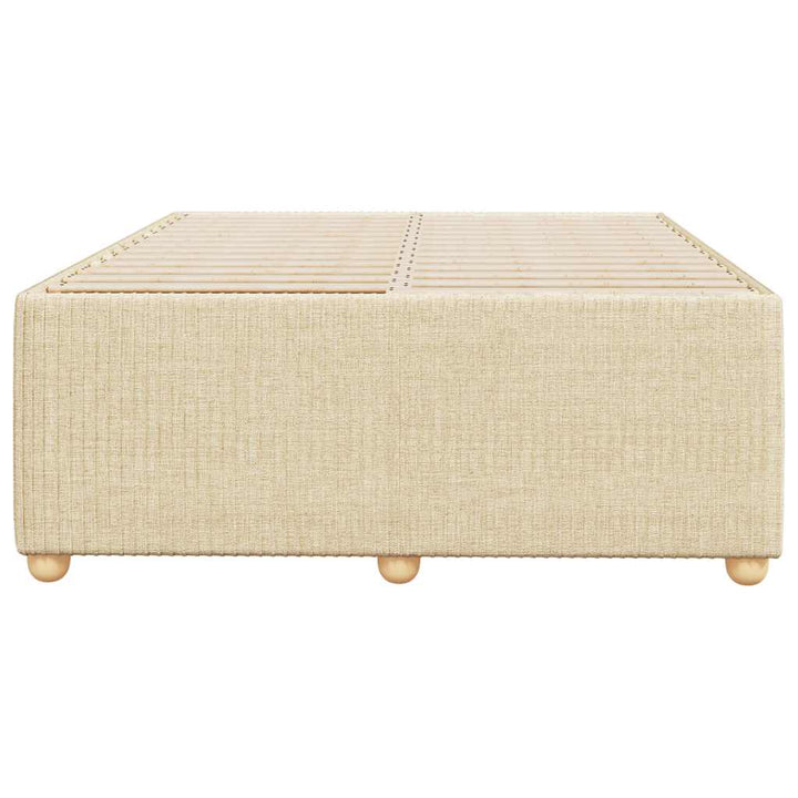 sengeramme uden madras 120x190 cm stof cremefarvet