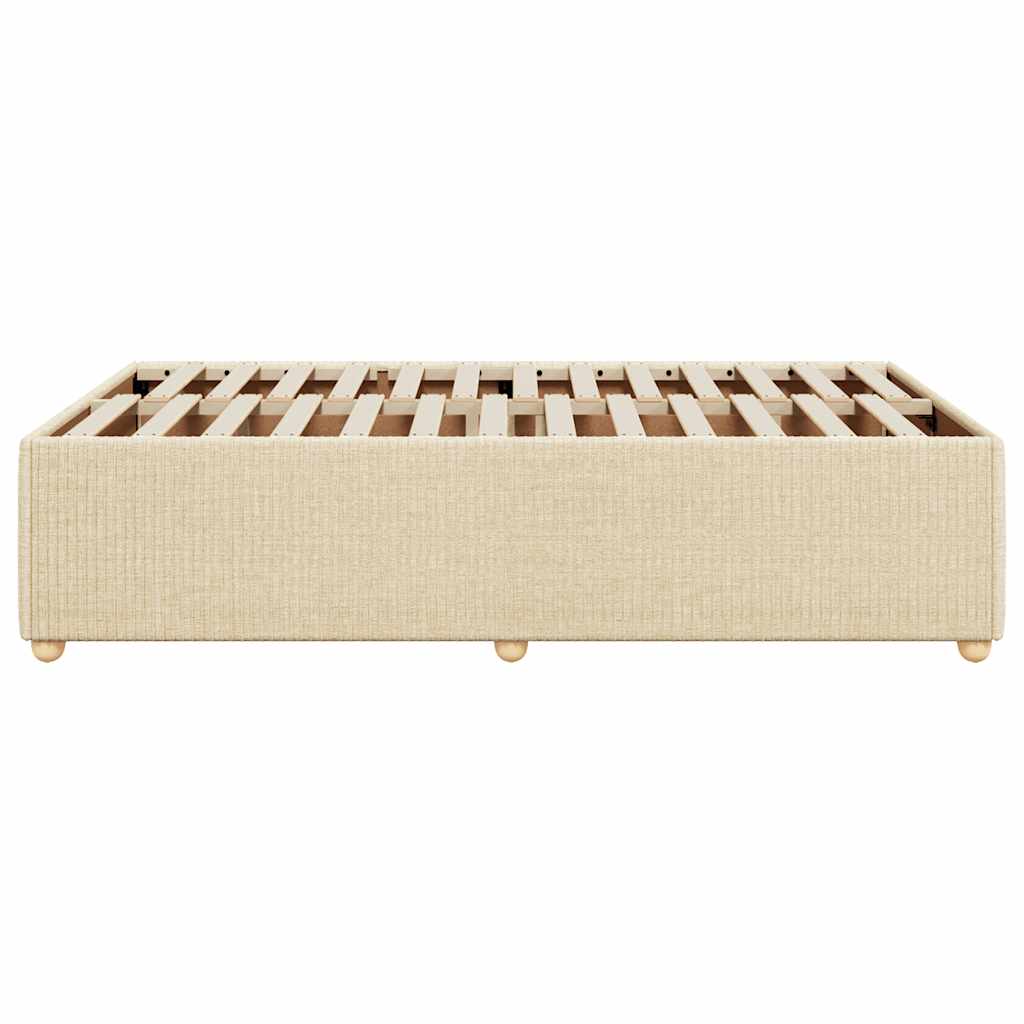 sengeramme uden madras 120x190 cm stof cremefarvet