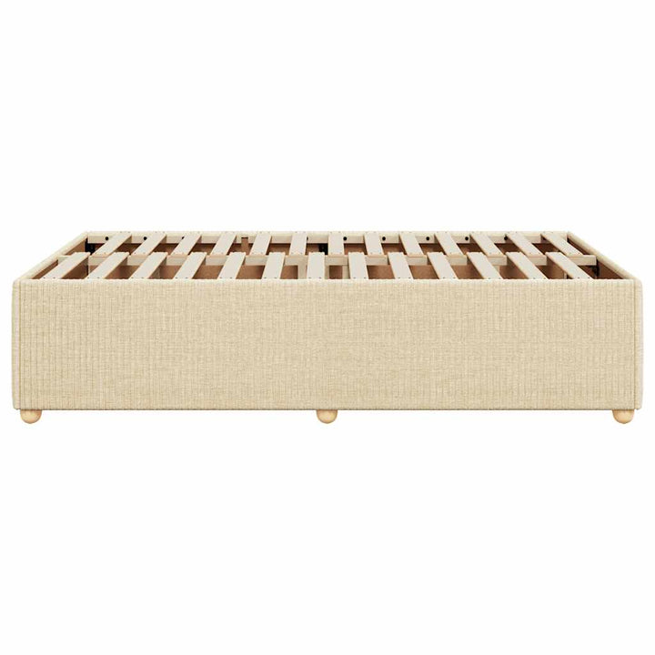 sengeramme uden madras 120x190 cm stof cremefarvet