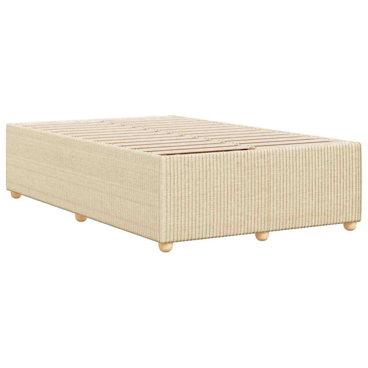 sengeramme uden madras 120x190 cm stof cremefarvet