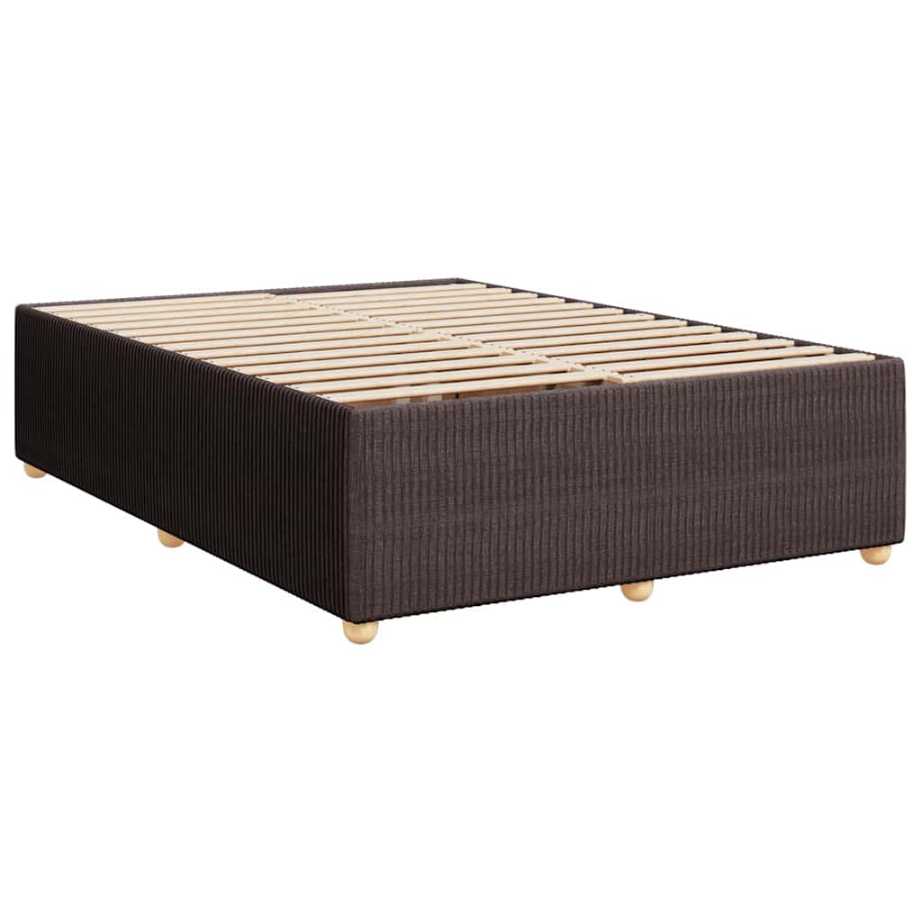 sengeramme uden madras 140x190 cm stof mørkebrun