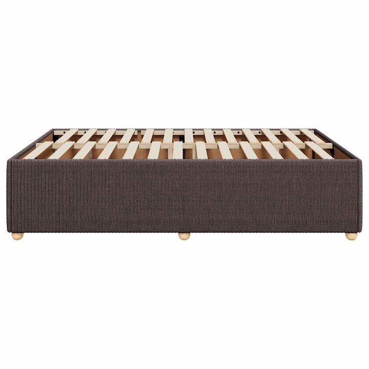 sengeramme uden madras 140x190 cm stof mørkebrun