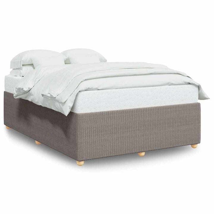 sengeramme uden madras 140x190 cm stof gråbrun
