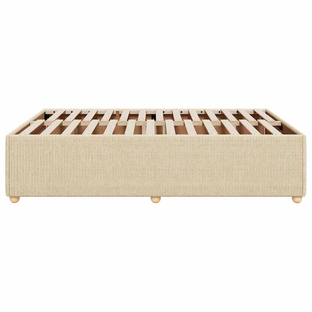 sengeramme uden madras 140x190 cm stof cremefarvet