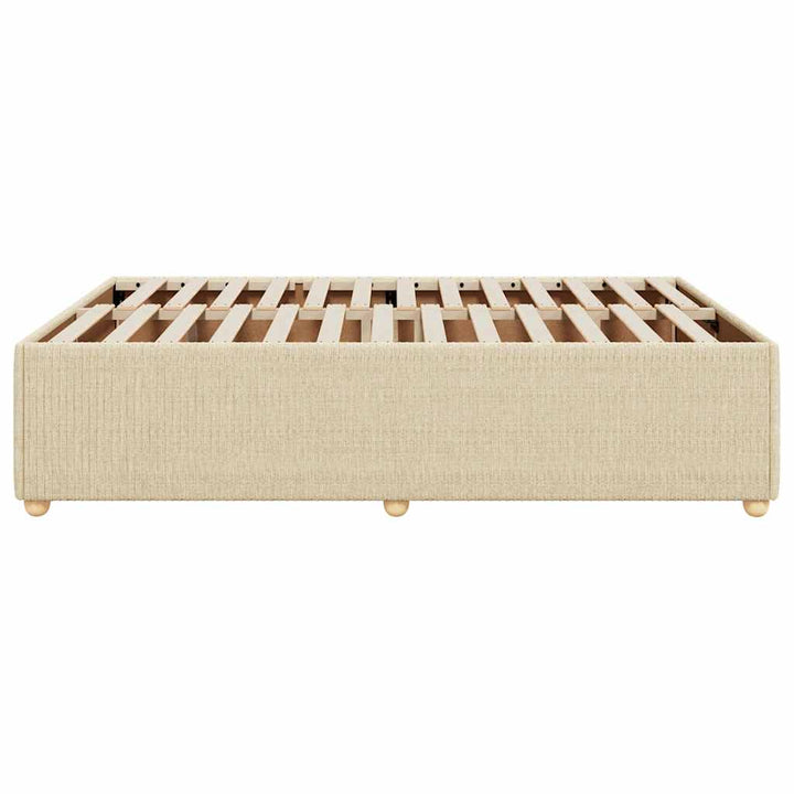 sengeramme uden madras 140x190 cm stof cremefarvet