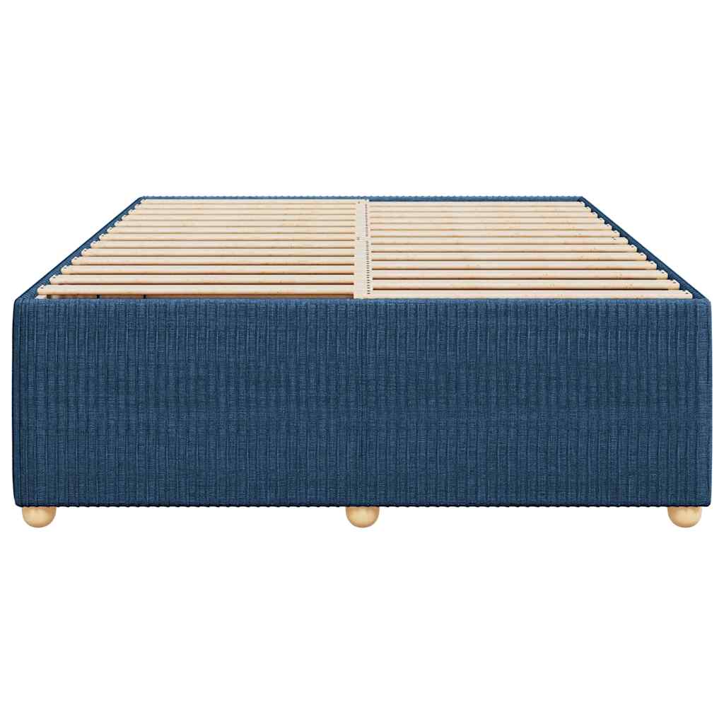 sengeramme uden madras 140x190 cm stof blå