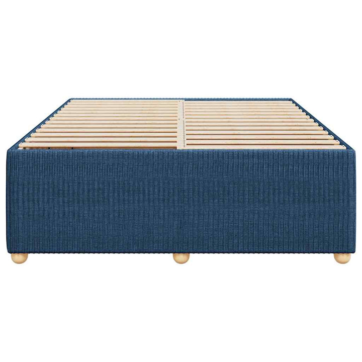 sengeramme uden madras 140x190 cm stof blå