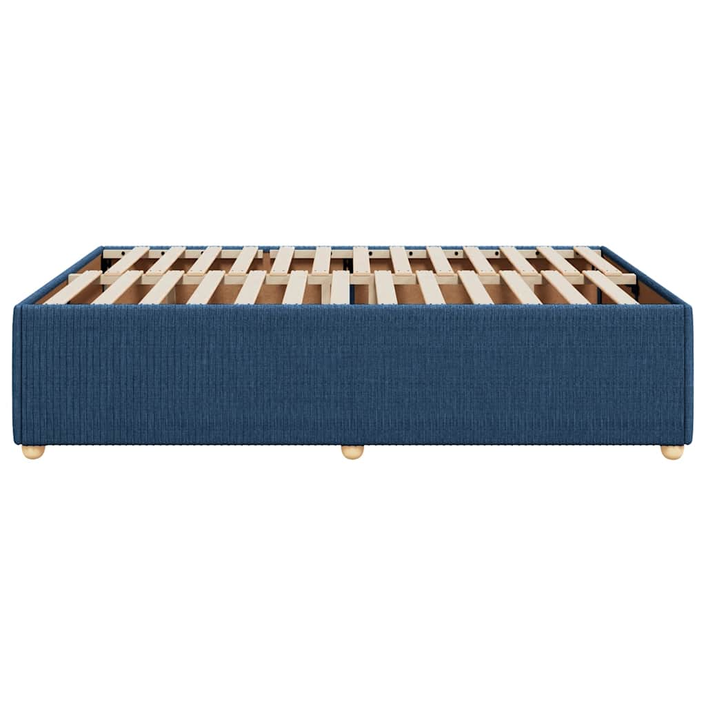 sengeramme uden madras 140x190 cm stof blå