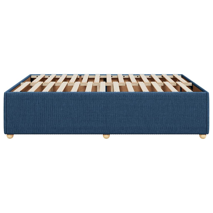 sengeramme uden madras 140x190 cm stof blå