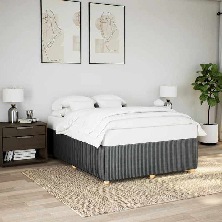 sengeramme uden madras 140x200 cm stof mørkegrå
