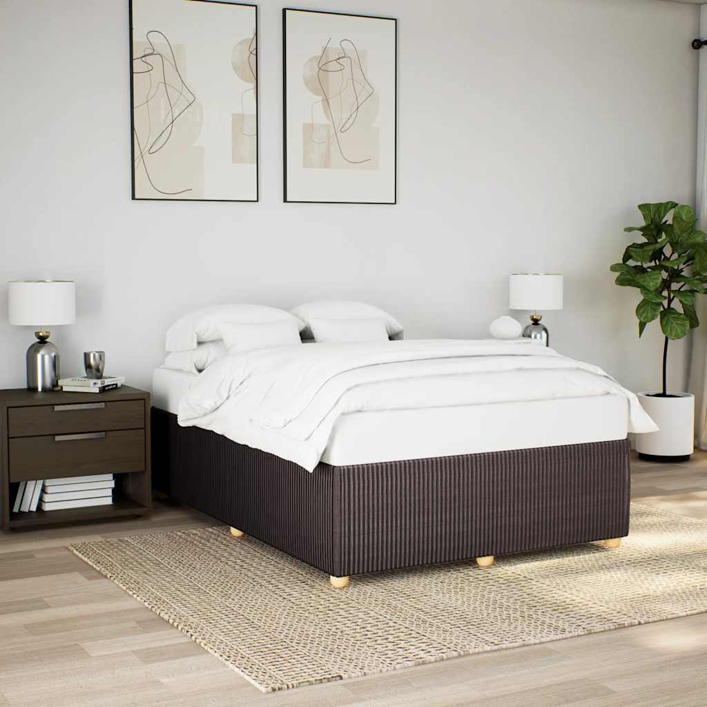 sengeramme uden madras 140x200 cm stof mørkebrun