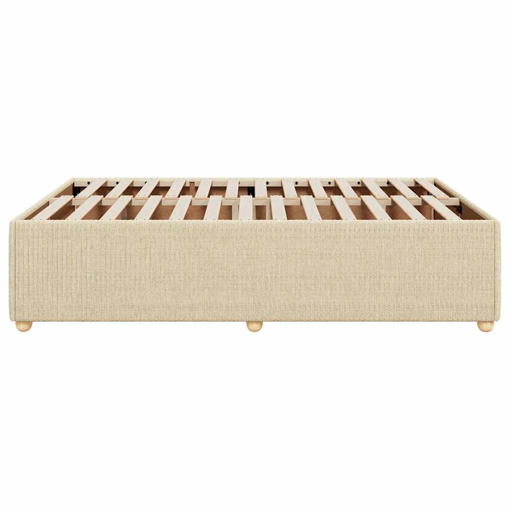 sengeramme uden madras 140x200 cm stof cremefarvet