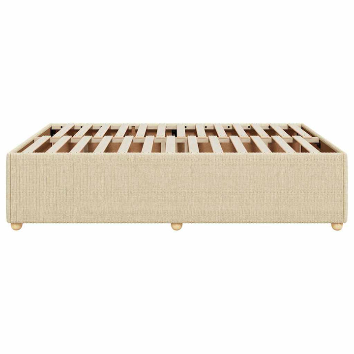 sengeramme uden madras 140x200 cm stof cremefarvet