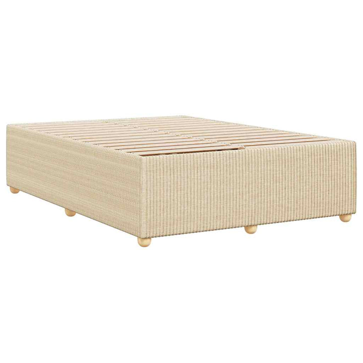 sengeramme uden madras 140x200 cm stof cremefarvet