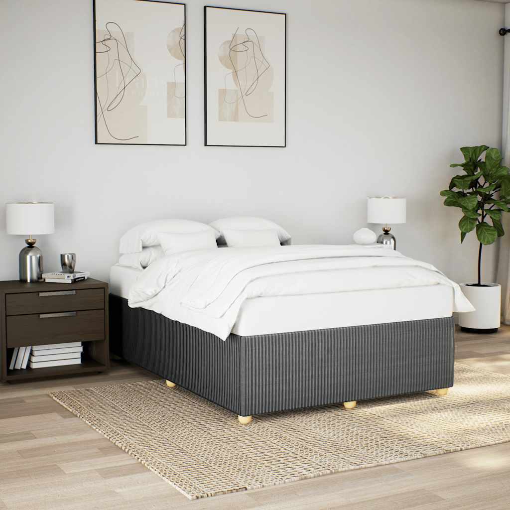 sengeramme uden madras 160x200 cm stof mørkegrå