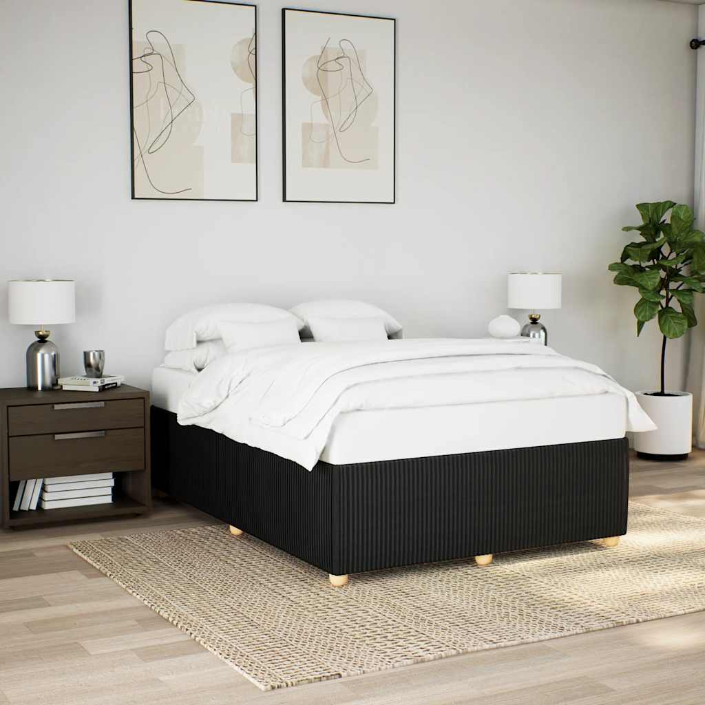 sengeramme uden madras 160x200 cm stof sort