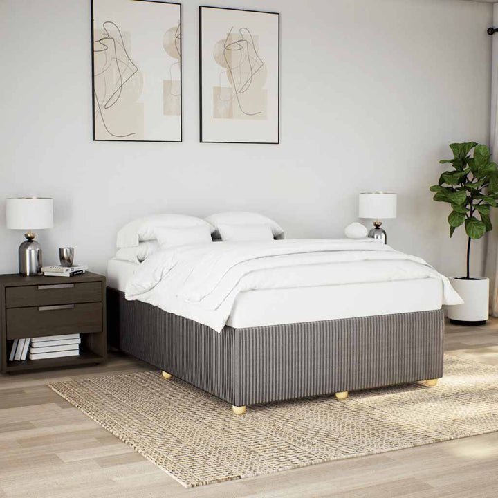 sengeramme uden madras 160x200 cm stof gråbrun